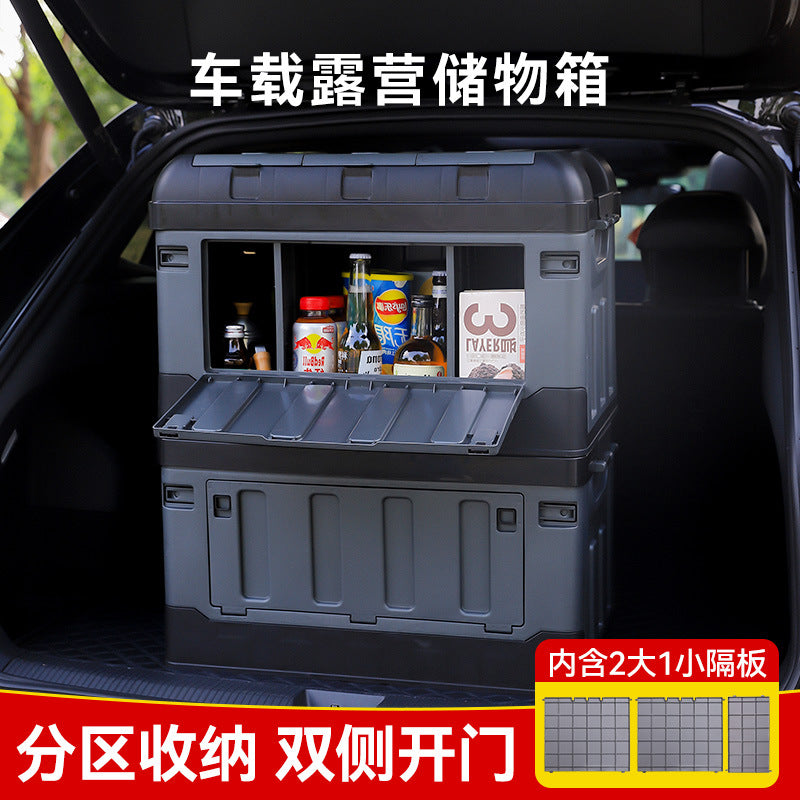 Foldable Car Trunk Organizer - 70L/80L Storage Box for Camping and Outdoor