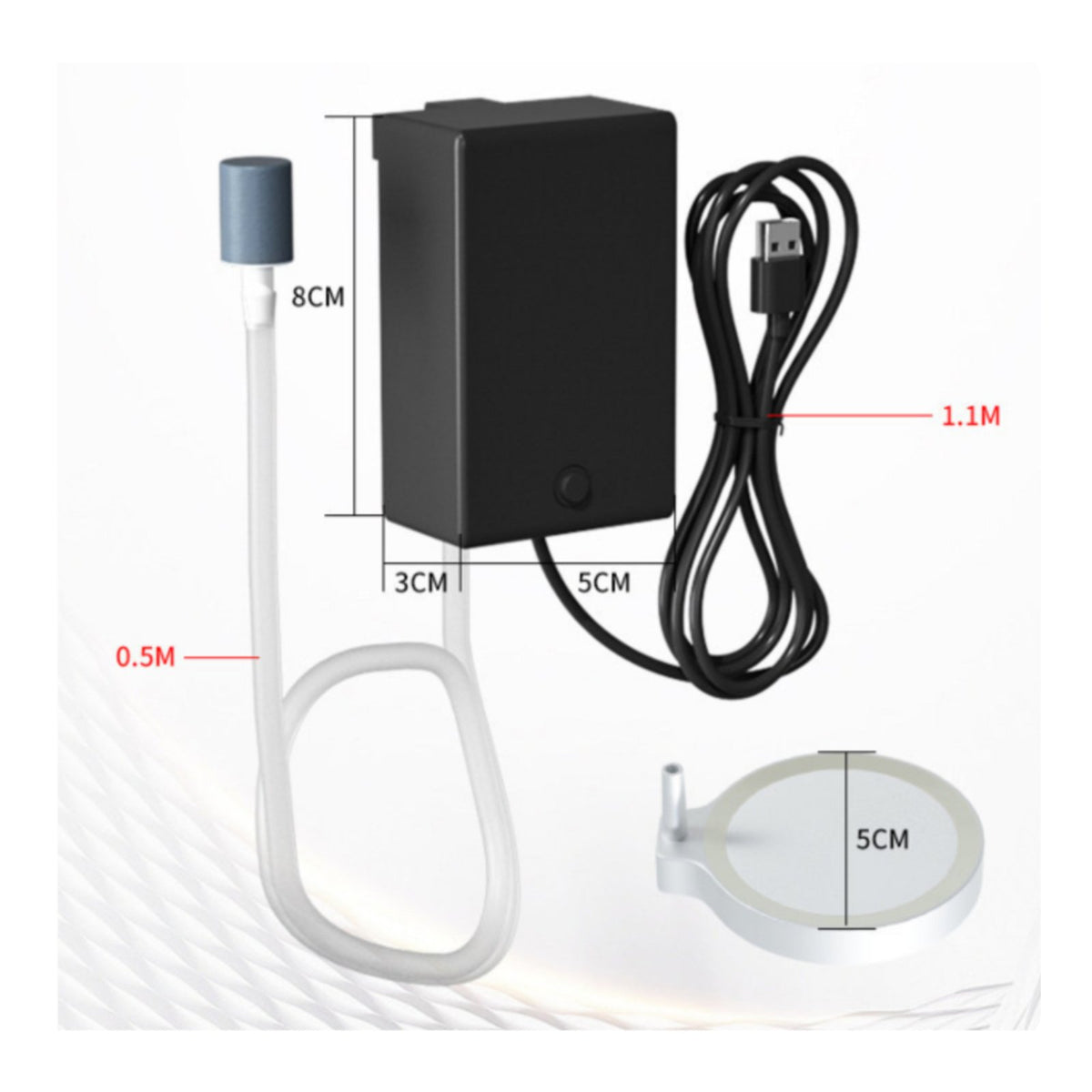 Aquatic Aquarium Air Pump Quiet Small Aquarium Pump Steady Steady-Aeration-Flow
