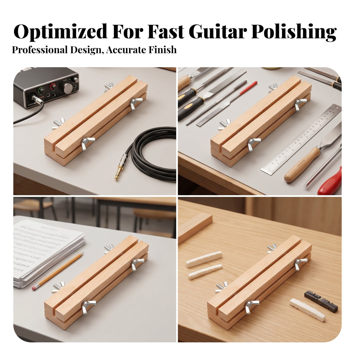 Clamp-Like Wear-Resistant Surface Surface Guitar Nut Sanding Tool Guitar Nut Sander