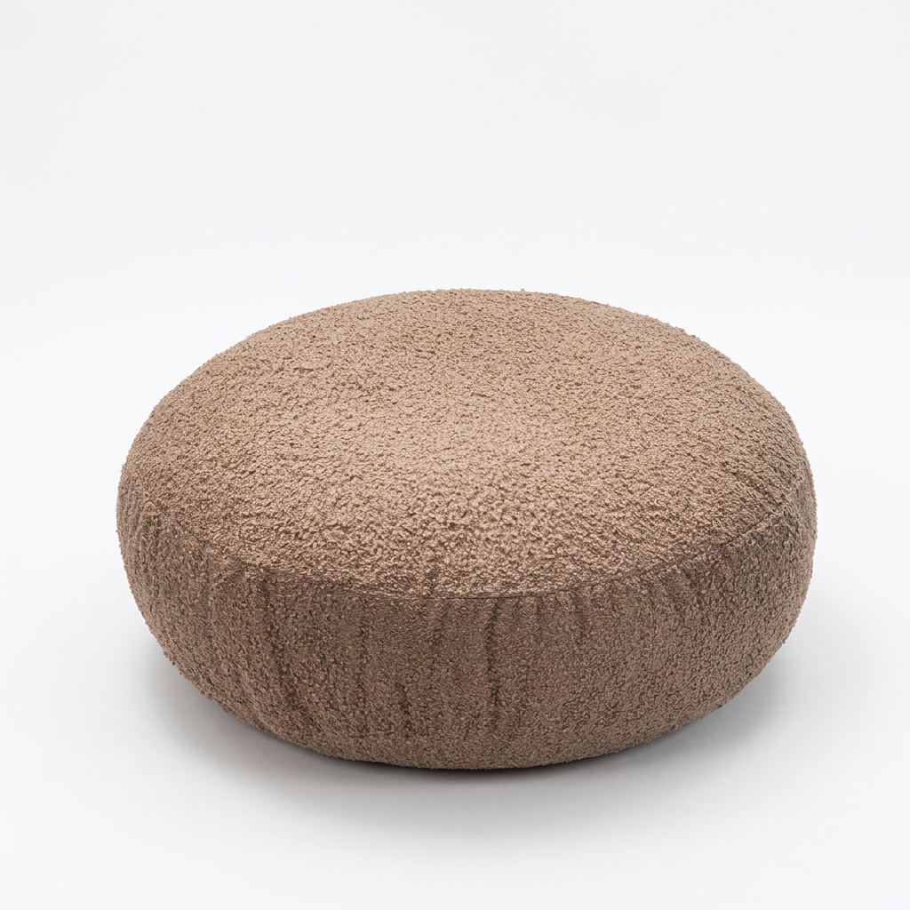 Round Teddy Fleece Floor Cushion, Large Floor Cushion Seating, Soft Thick Floor Pillow, Modern Minimalist Seat Pad, Balcony D