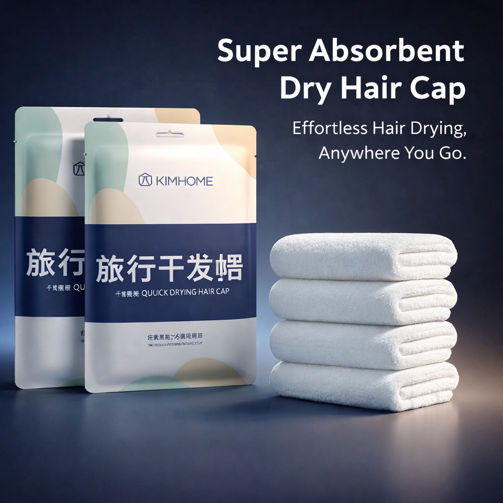 Hair Towel Wrap Turban for Women with Super Absorbent Quick Drying Design, Single Use Cap for Travel and Gym, Portable