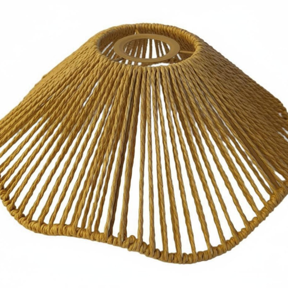 Woven Paper Rope Lampshade Rattan Design Lamp Cover for Restaurant, Guesthouse