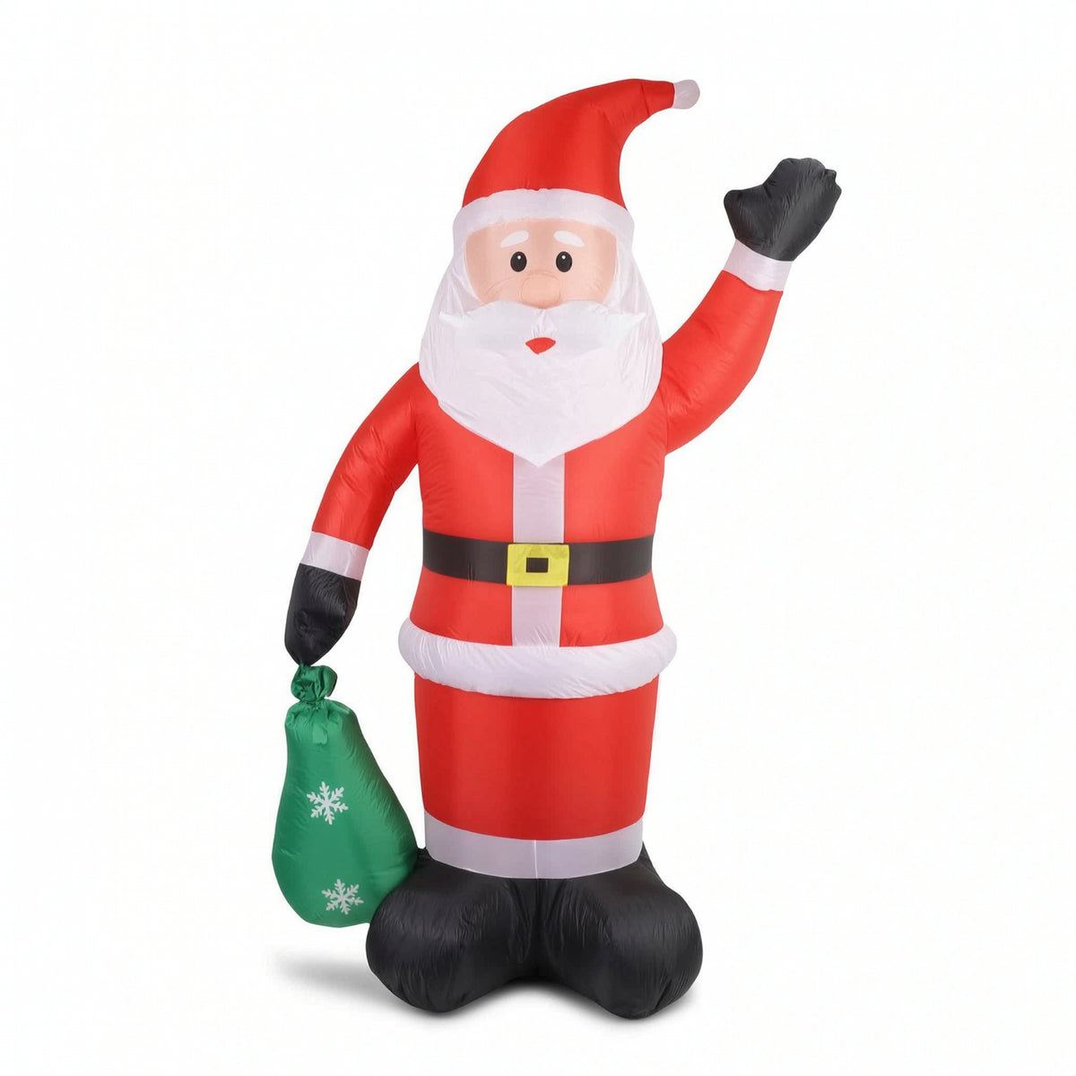 Inflatable Santa with Sack Waving Inflatable Santa Outdoor Festive for Homeowners, Yard, Front Lawn