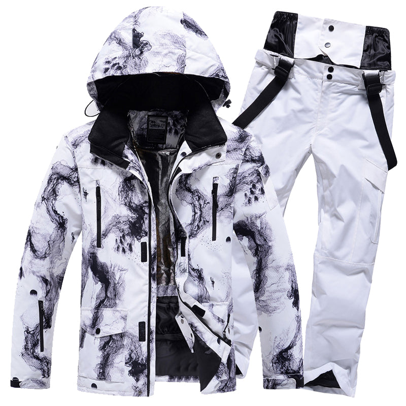 冬户外滑雪服男女套装防风保暖加厚防水情侣滑雪衣裤单双板装备