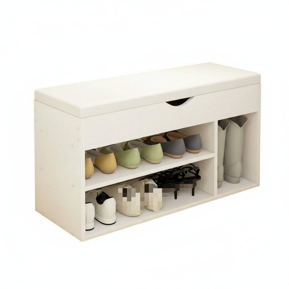 Upholstered Shoe Rack Bench Multifunctional Design Cushi Single D Shoe Cubby