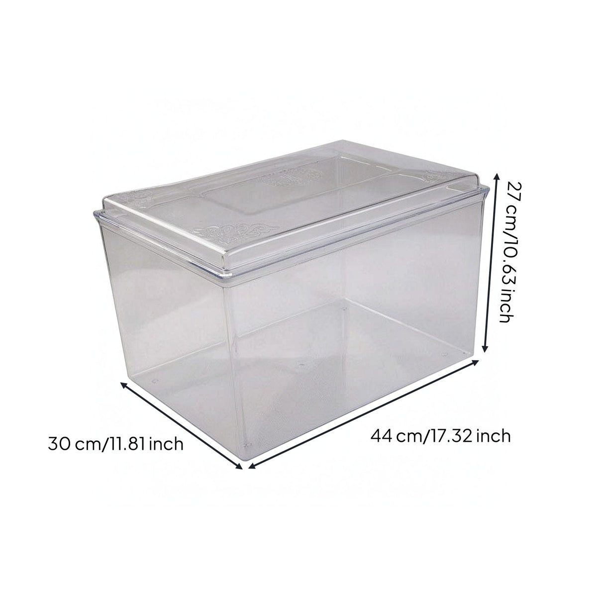 Rectangular Acrylic Cover Rigid Lidded Box Enclosure Polished Finish