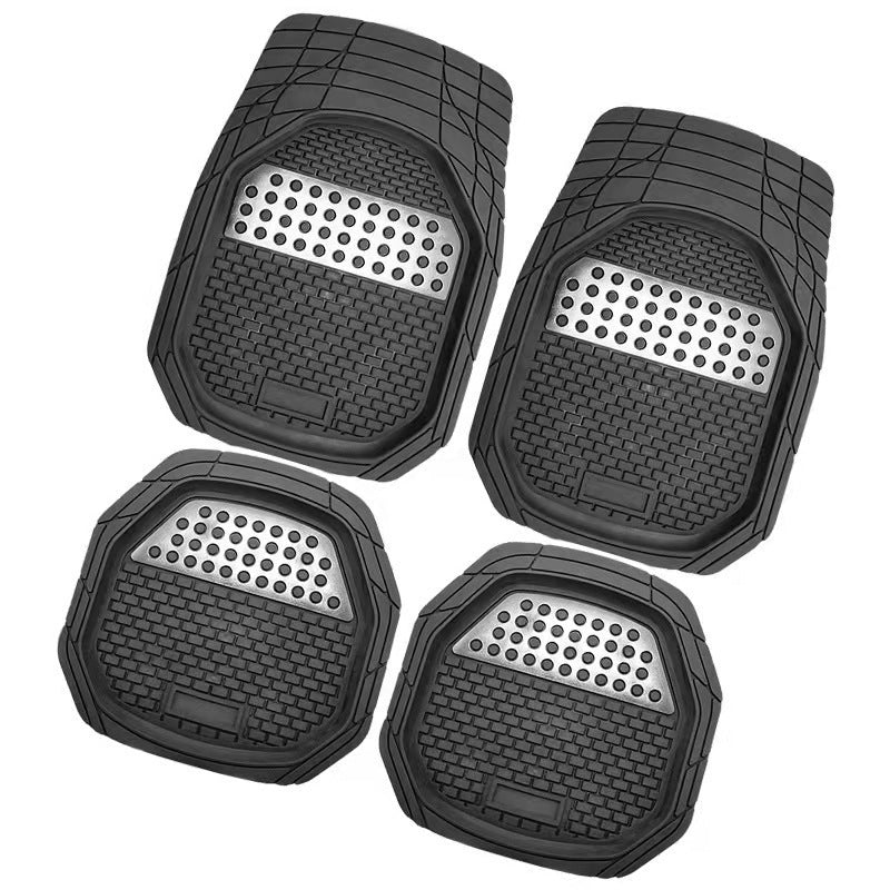 Universal PVC Anti-Slip Car Floor Mat, Thickened, Transparent, 5-Piece Set