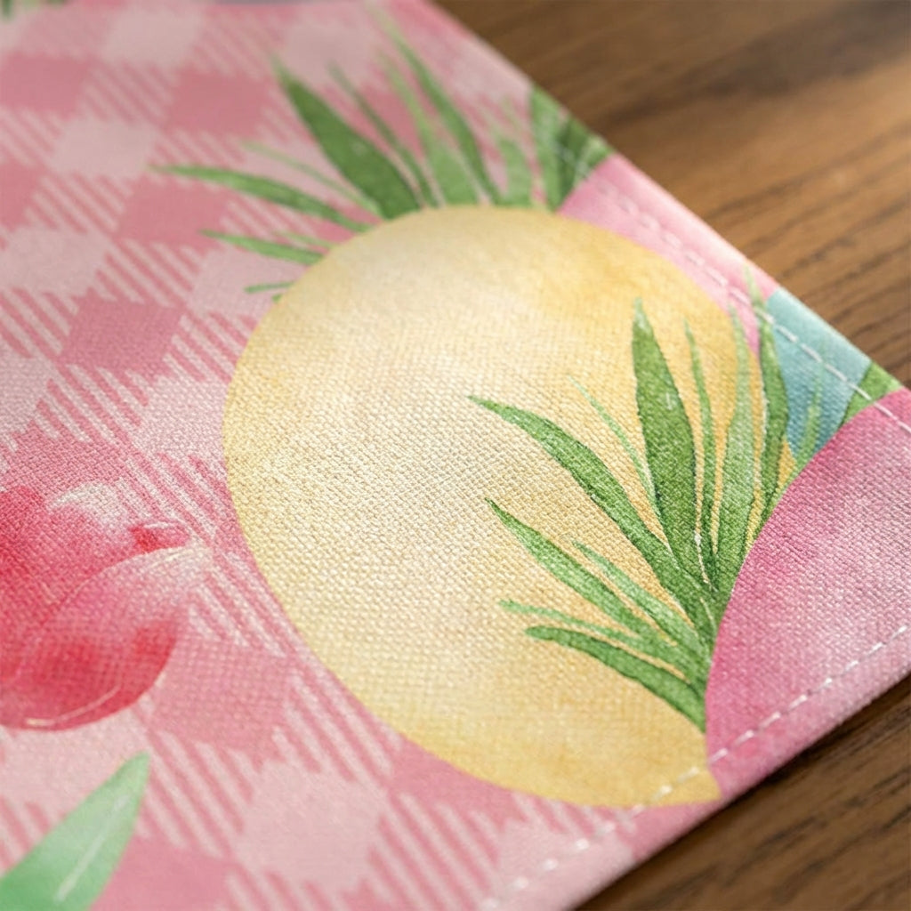Easter Egg Print Table Runner Defends Tabletop Easter Table Runner Wrinkle Resistant Home Decor for Homeowners, Restaurant, Kitchen, Fireplace Mantel