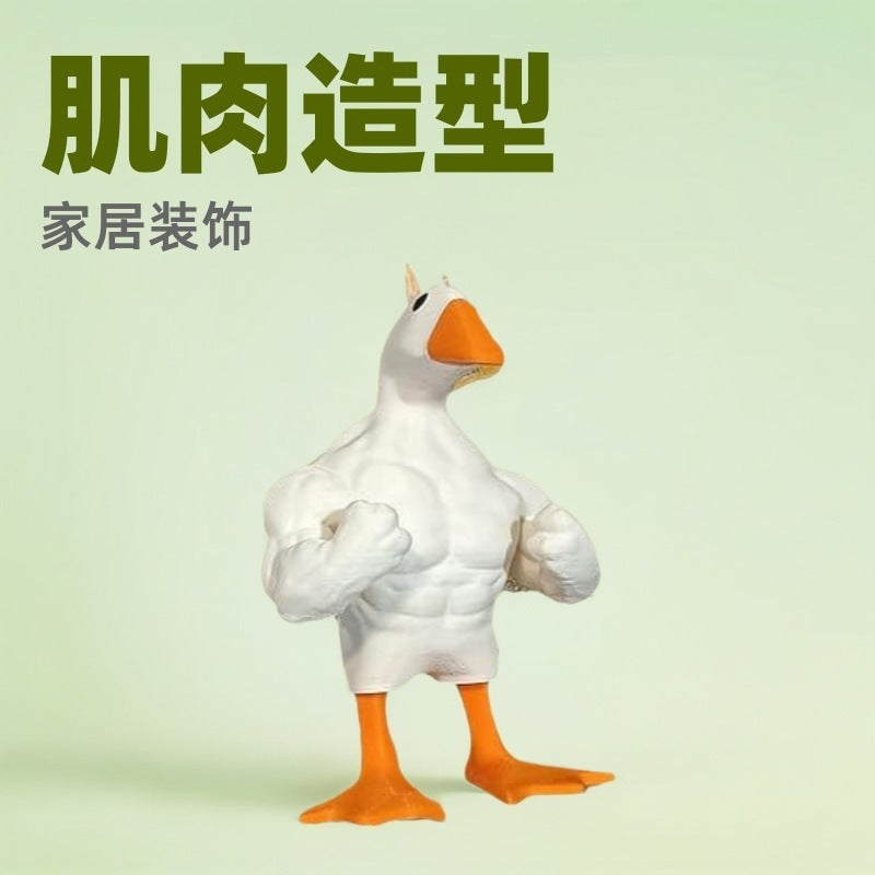 Muscle Duck Magnet Figurine for Home Decor