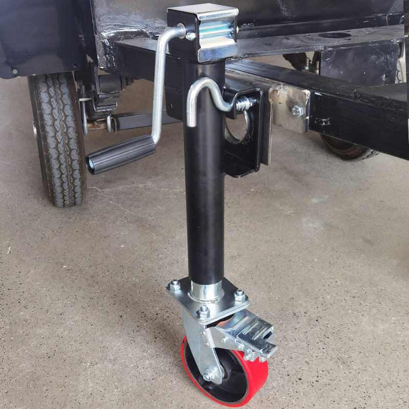 2000 lb Side-Wind Trailer Jack with Support Leg and Guide Wheel for RV/ATV