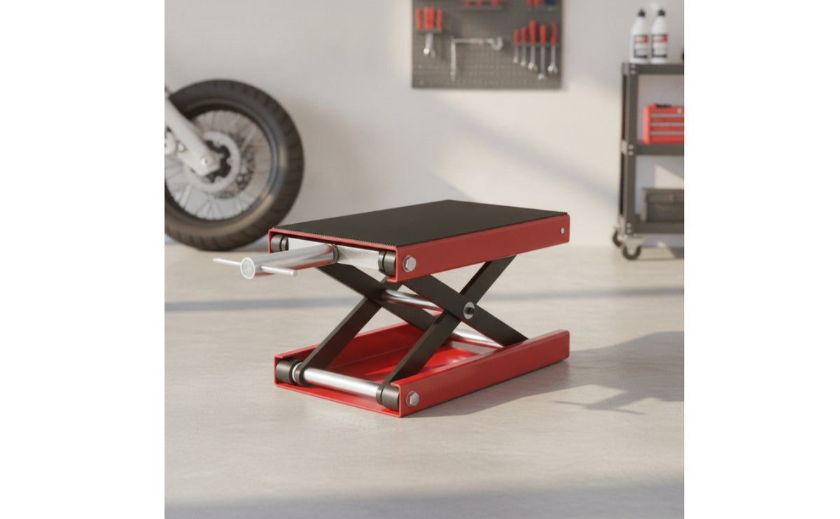 Motorcycle Scissor Lift Jack Non-Slip Motorcycle Lift Jack Manual for Mechanics, Riders, Garage, Workshop