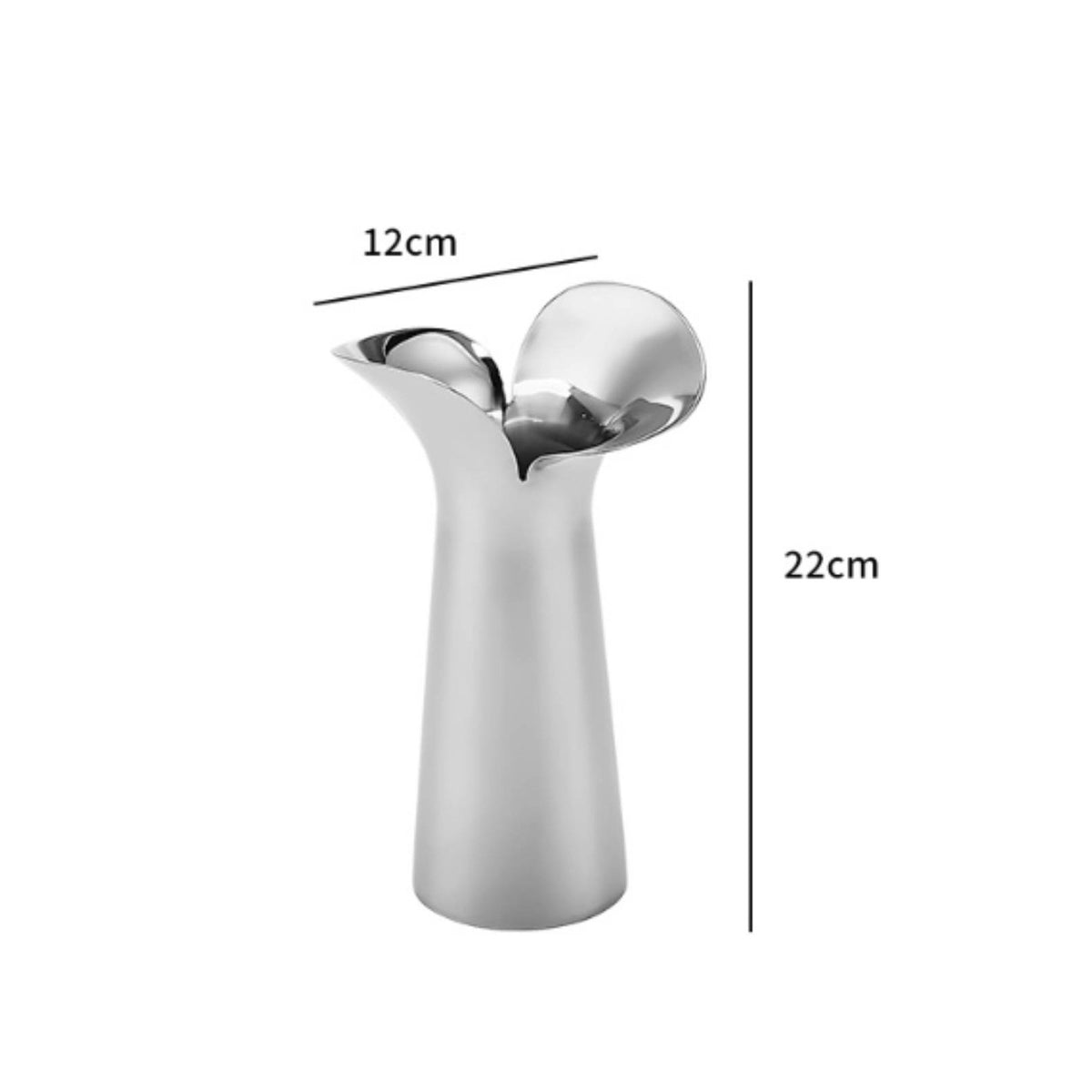 Stainless Steel Vase Minimalist Style Flower Vase High Polish Finish