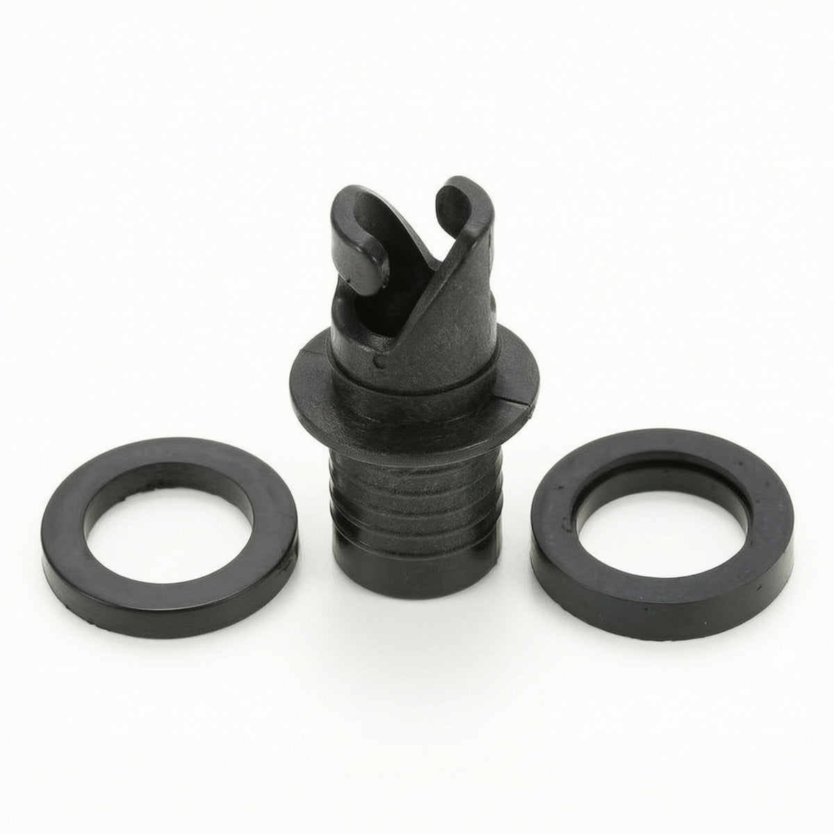 Ribbed Inflatable Boat Valve Adapter with Sealing Rings Matte Kayak Pump Nozzle Adapter