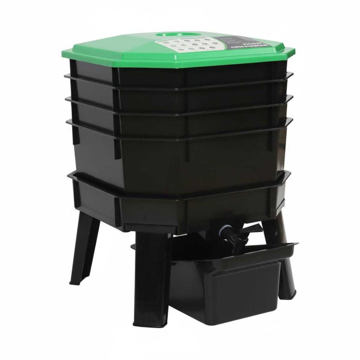 Worm Compost Bin Ventilated Vermicompost Bin Leg Stand Worm Farm Tray for Garden