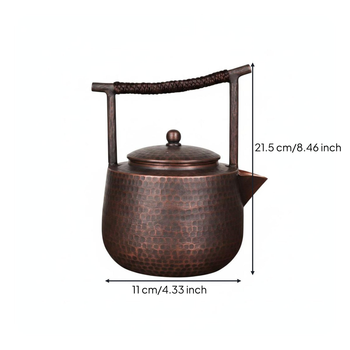 Chinese Style Copper Teapot Large Capacity Tea Kettle Handmade Copper Tea Pot Thickened Body
