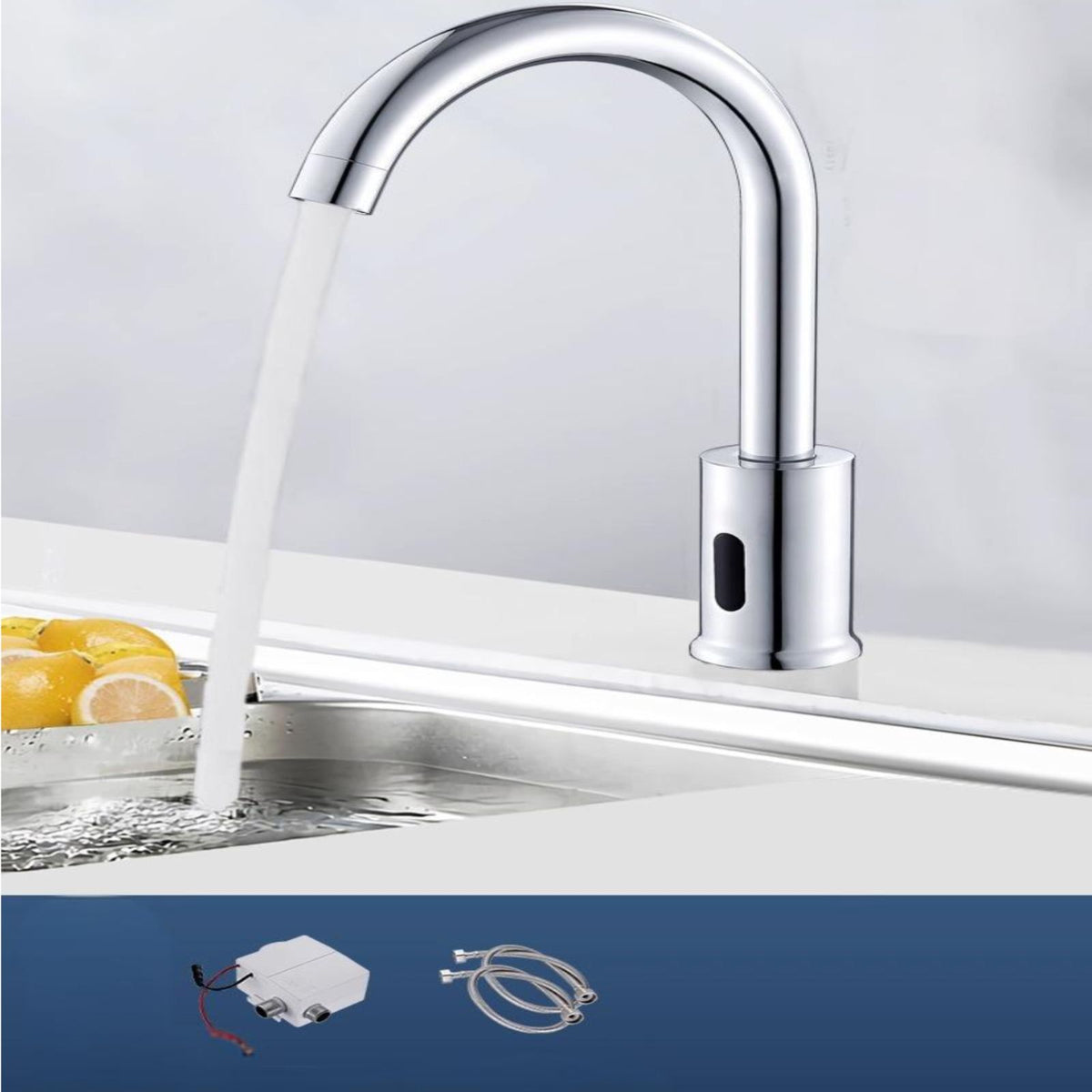 Touchless infrared faucet, hot/cold.