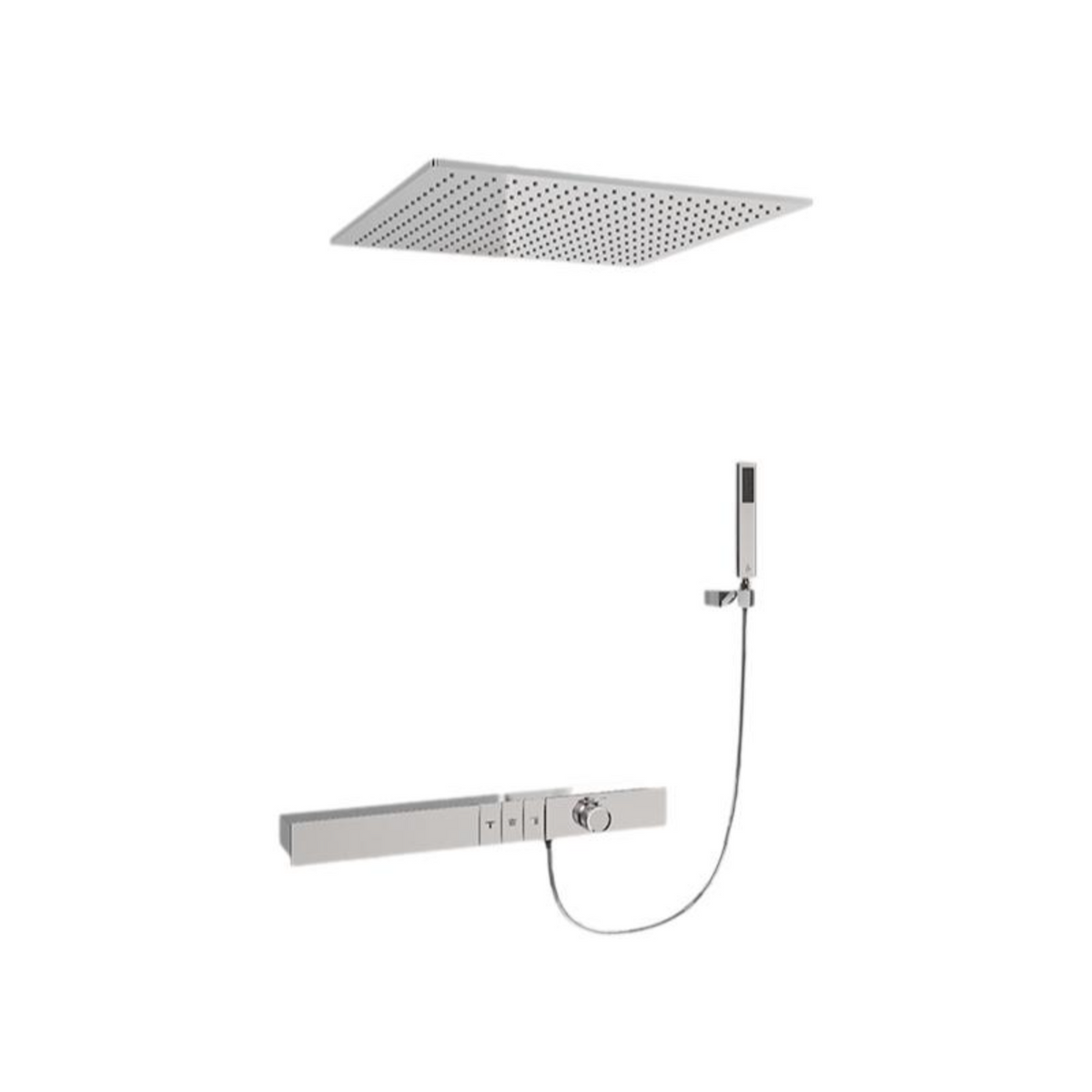 Wall-Mounted Digital Shower Faucet, Brass Rainfall System