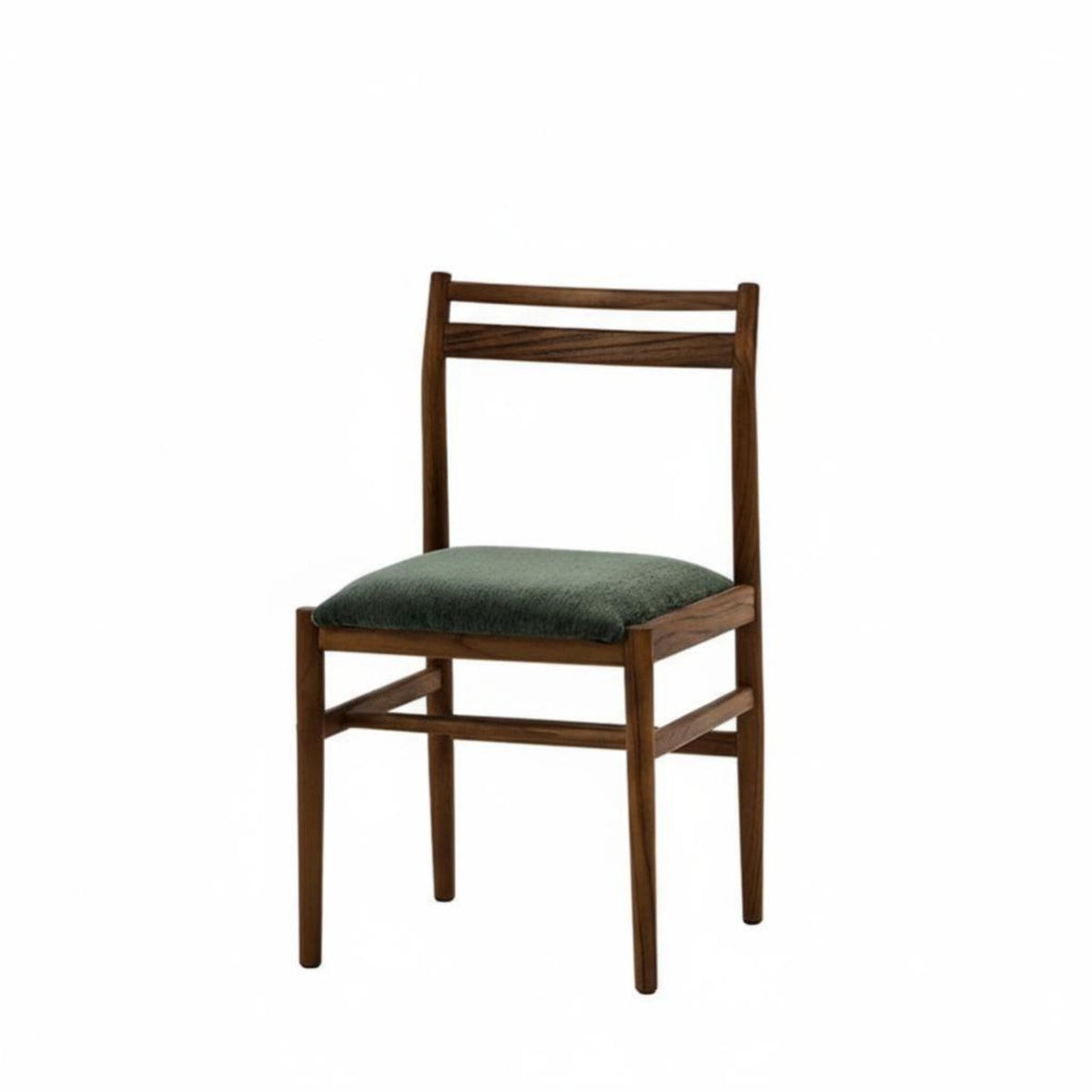 Retro aesthetic Upholstered Wooden Chair Minimalist Design Upholstered Wooden Side Chair Padded Seat Dining Seating Armless for Restaurant Owners, Interior Designers, Homeowners, Kitchen, Cafe, Living Room, Home Office