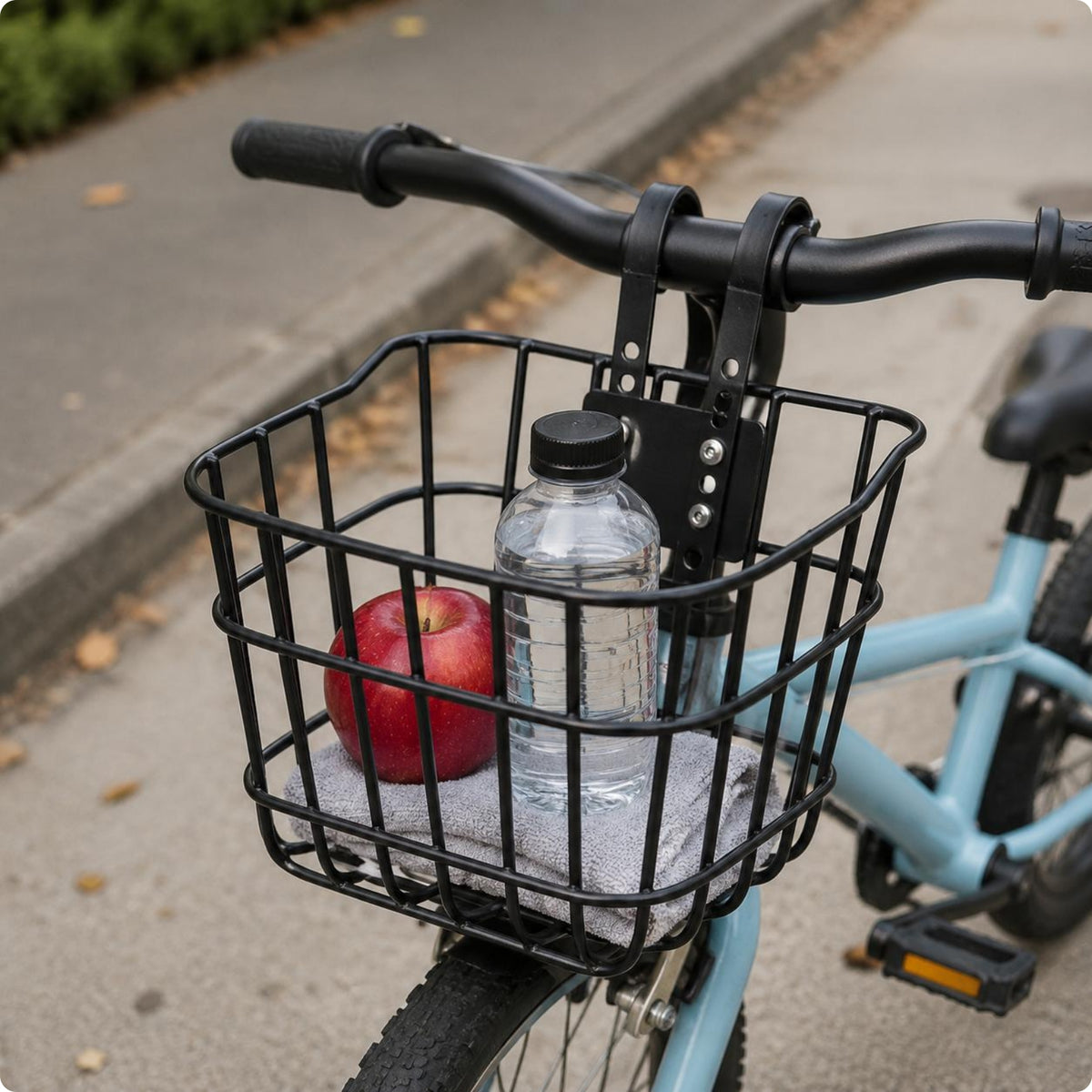 Kids Bike Basket Sturdy Children Bike Basket Large Storage Space for Daily Rides