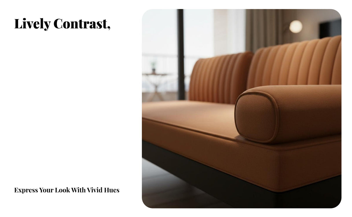 Removable and cleaning-friendly Cover Upholstered Chaise Lounge two-tone design Indoor Furniture space-saving Size Accent Sofa Deep padding for Apartment Dwellers, Homeowners, Readers, Bedroom, Balcony, Living Room, perusing alcove