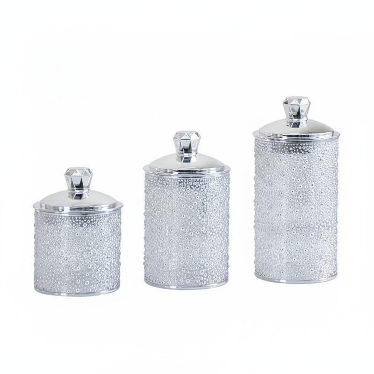 3 Pieces Easy to Clean 3 Piece Sealed Jar Set Long-Lasting Decorative Plastic Food Canister Refrigerator Safe Airtight Food Canister Set Thickened Material for Pantry Organization, Bathroom Vanity