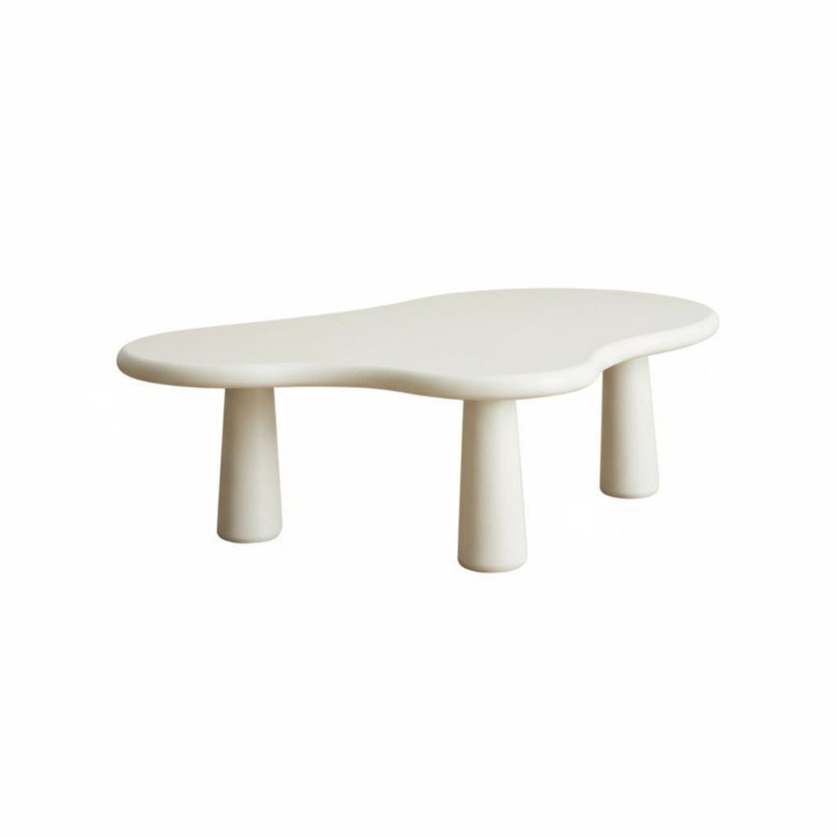 Minimalist aesthetic Fluffy FormShaped Low Table sturdy Wood Legs Fluffy FormShaped Centerpiece Small Space accommodating Living Room Furniture Modern Aesthetic for Apartment Dwellers, New Homeowners, Design aficionados, Lounge Area, Home, Indoor, Bedroom