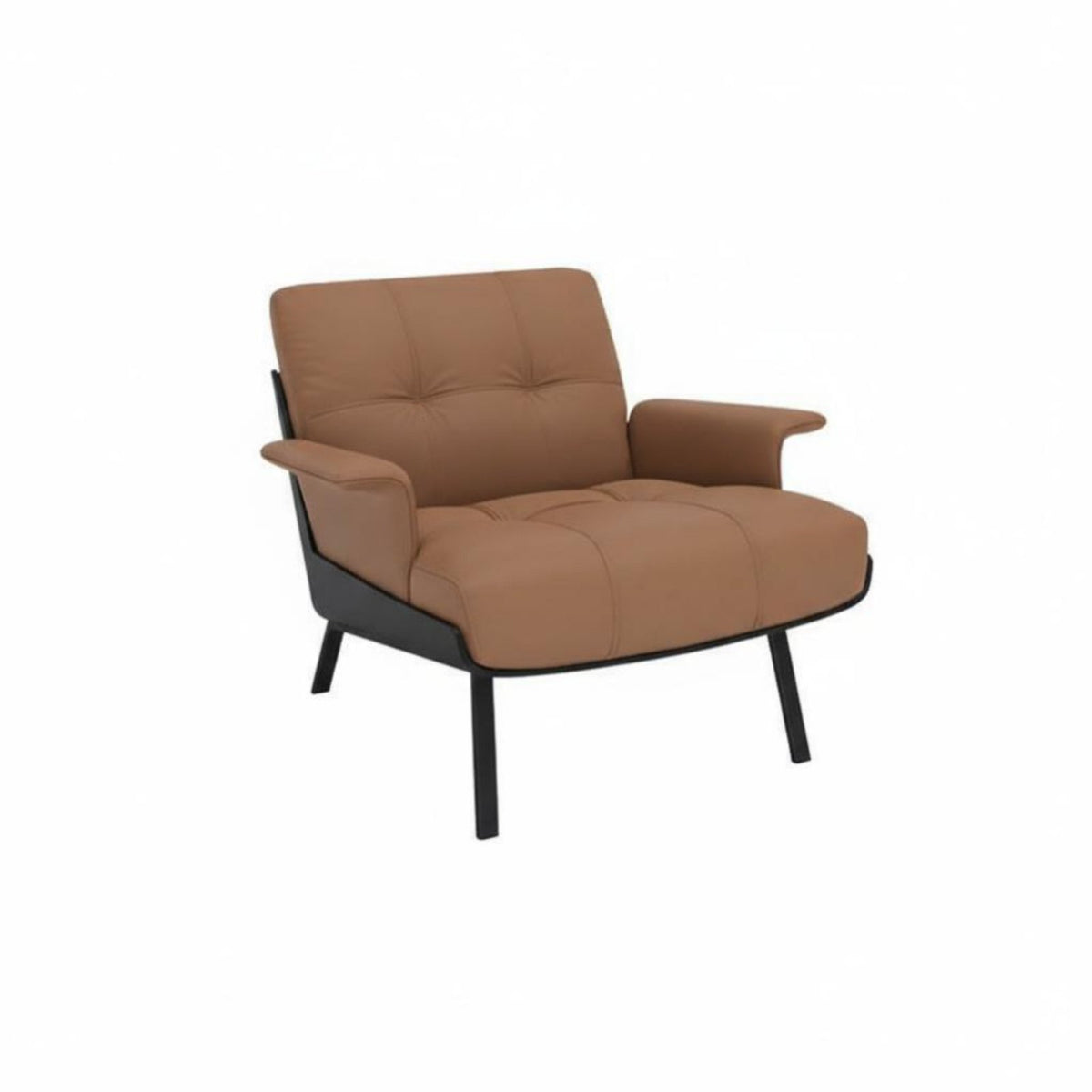 Semi-Circularrear Armchair Italian Inspired Design Accent Chair designer-inspired Plush Cushioning for Adults