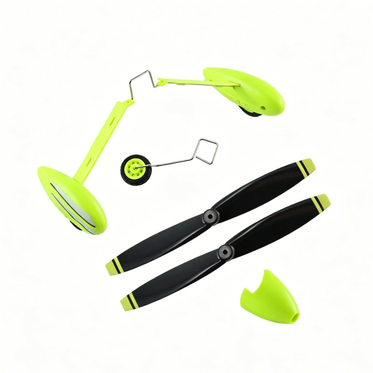 Hobby Plane Propeller Landing Gear Set Easy to Replace Hobby Plane Spare Parts Set RC Biplane Replacement Parts for Repair