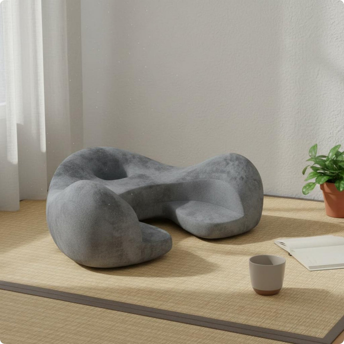 Meditation Cushion Long Sit Peaceful Seating Meditation Seat Ergonomic Shape Seated Support for Reading