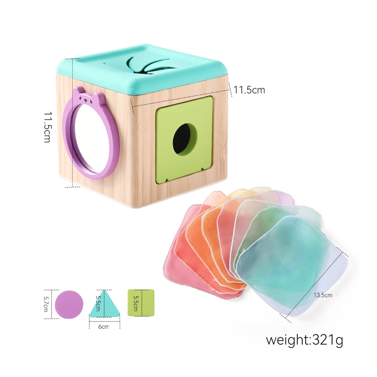 Child-Centered Shape Sorter Box Multifunctional Sorting Box with Blocks Interactive Toy with Sorting Shapes Safe for Toddlers, Daycare