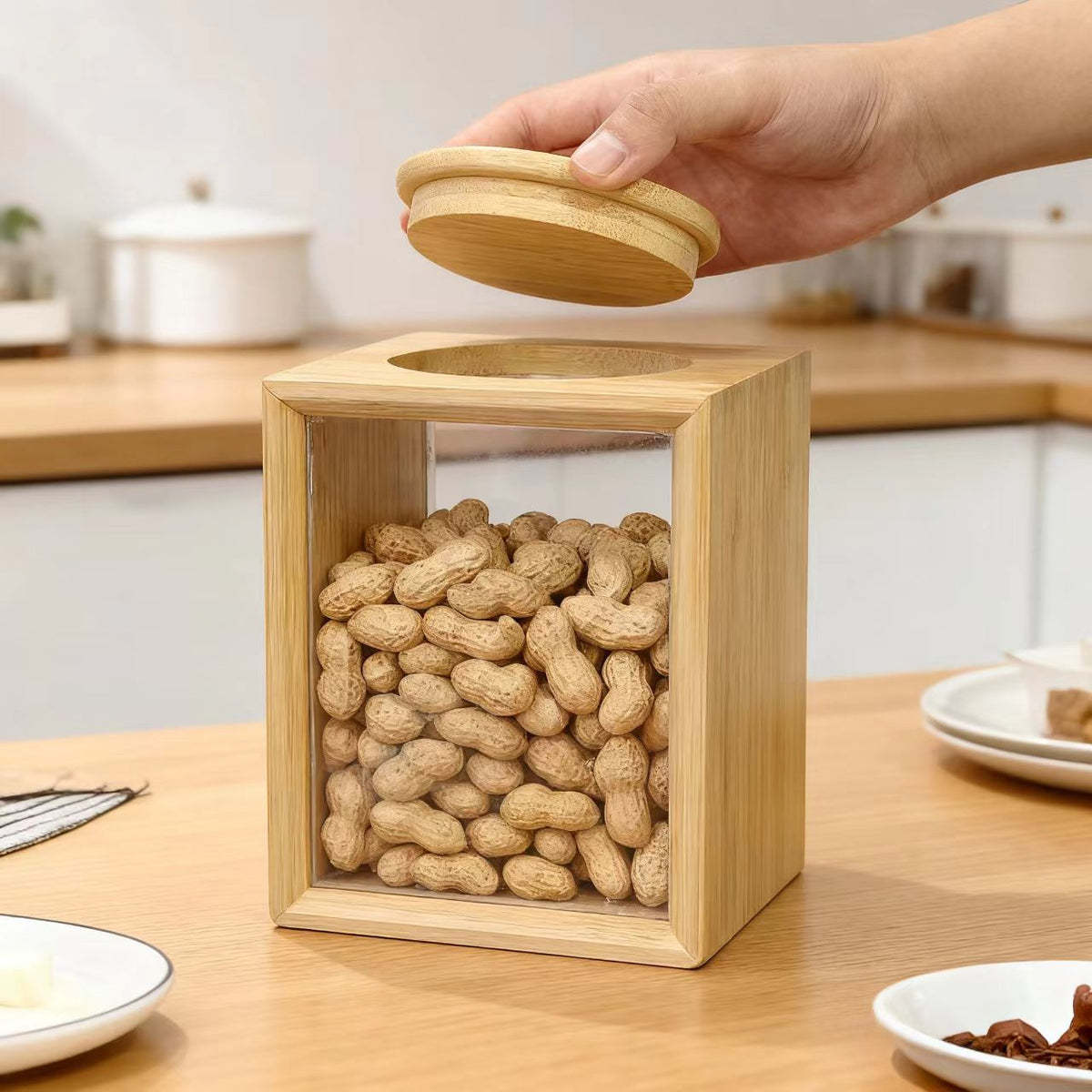 Sealed Storage Jar for Snacks and Nuts, Plastic, Modern Simple Style