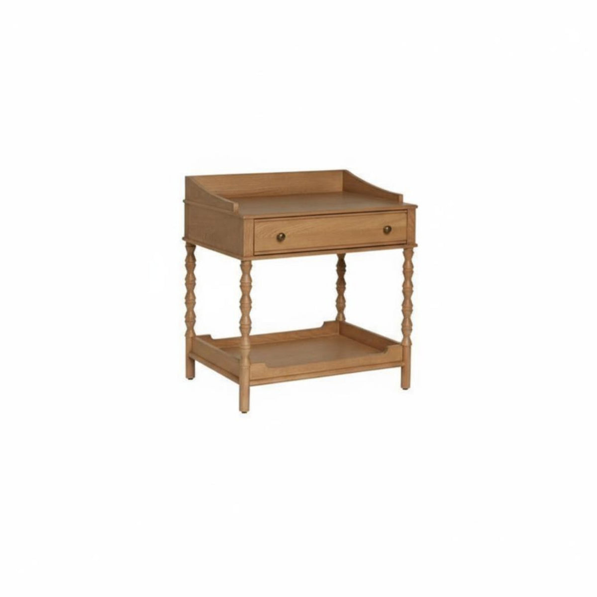Three-Legged circular table Retro Design Nightstand Sturdy Construction for Renters