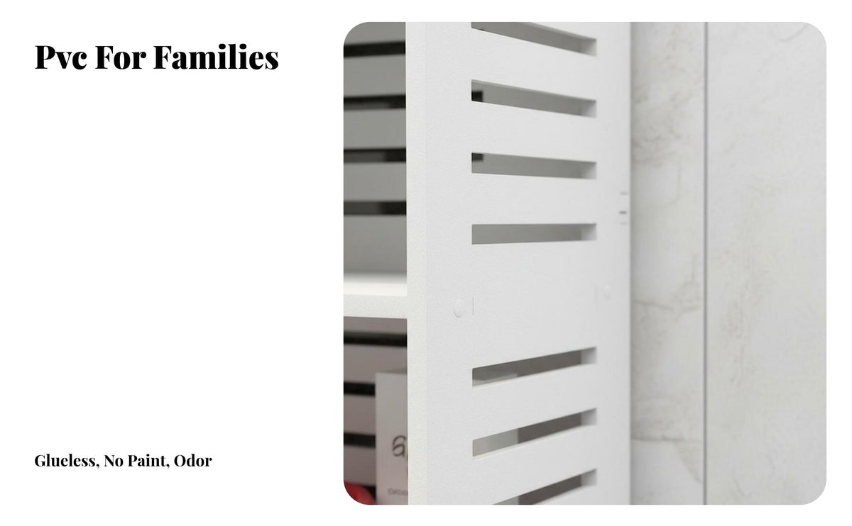 Floor-Standing Slim Bathroom Tower Shelf Multi-Tier Design Slim Storage Tower Space-Saving Freestanding Rack Waterproof for Homeowners, Families, Students, Narrow Spaces, Laundry Room, Kitchen, Office