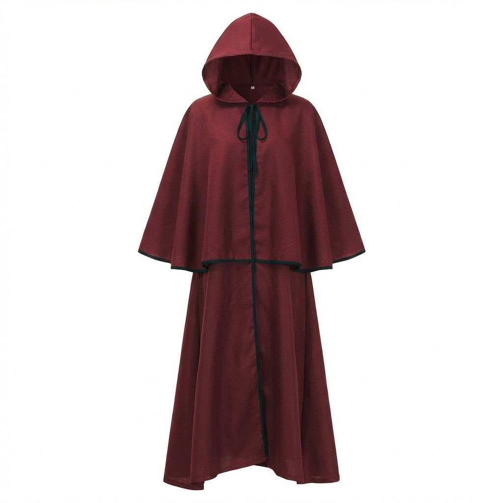 Hooded Cloak Maxi Cape, Fancy Dress Costume Halloween, Hooded Cloak Maxi Polyester, Fancy Dress Costume for Party Goers