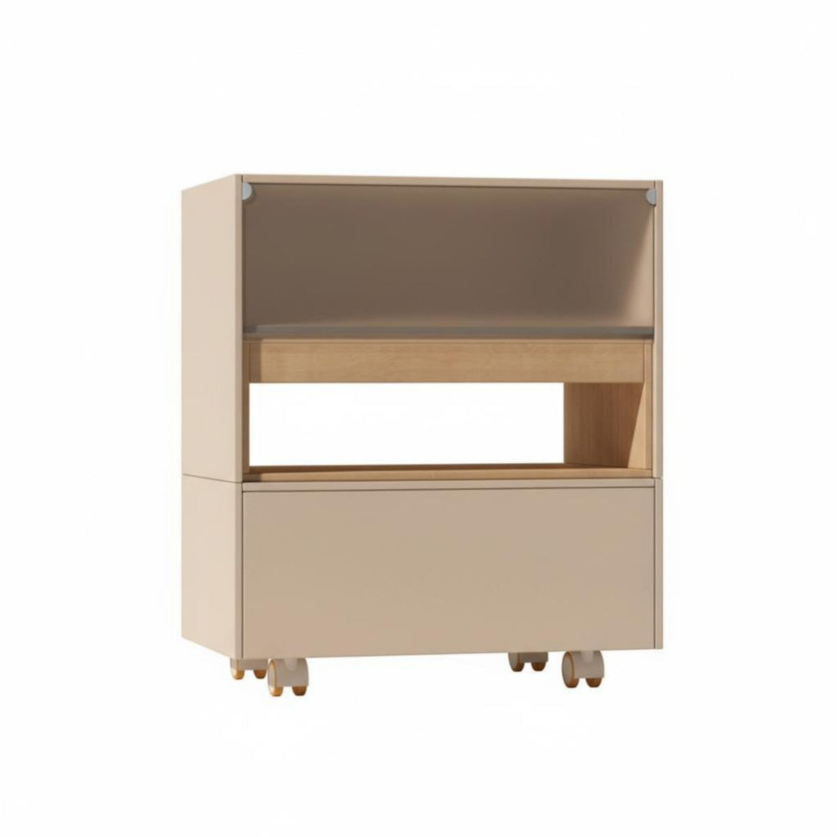 Wheeled Utility Shelf Space-Saving Convertible Rolling Cabinet for Narrow Areas