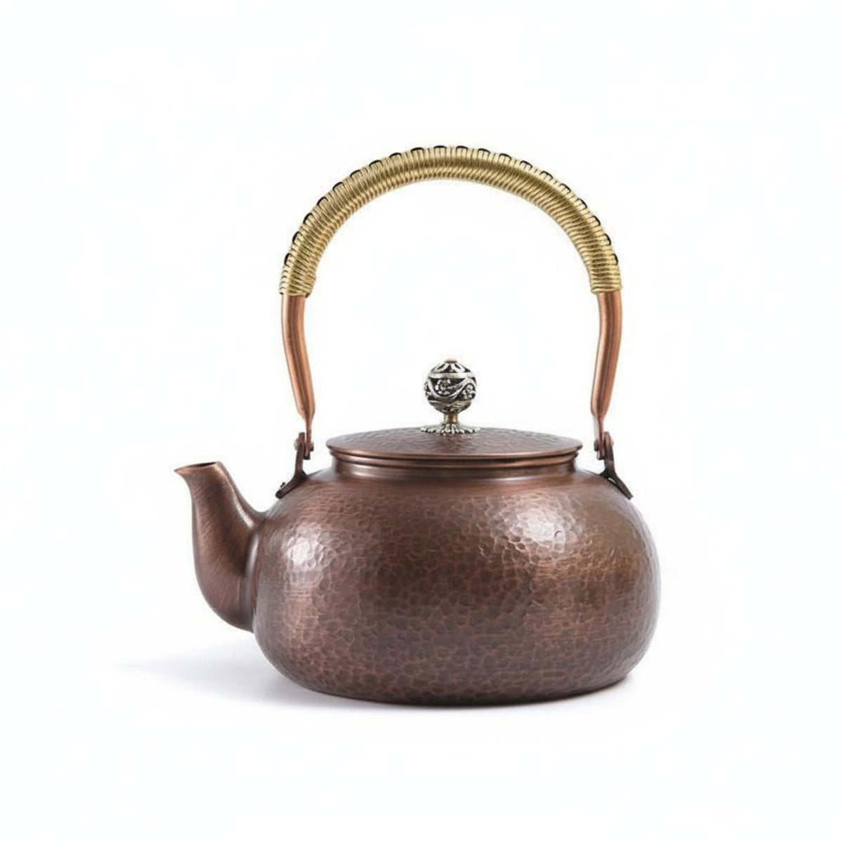 Hammered Copper Teapot Decorative Handmade Copper Kettle Stovetop Cookware for Office