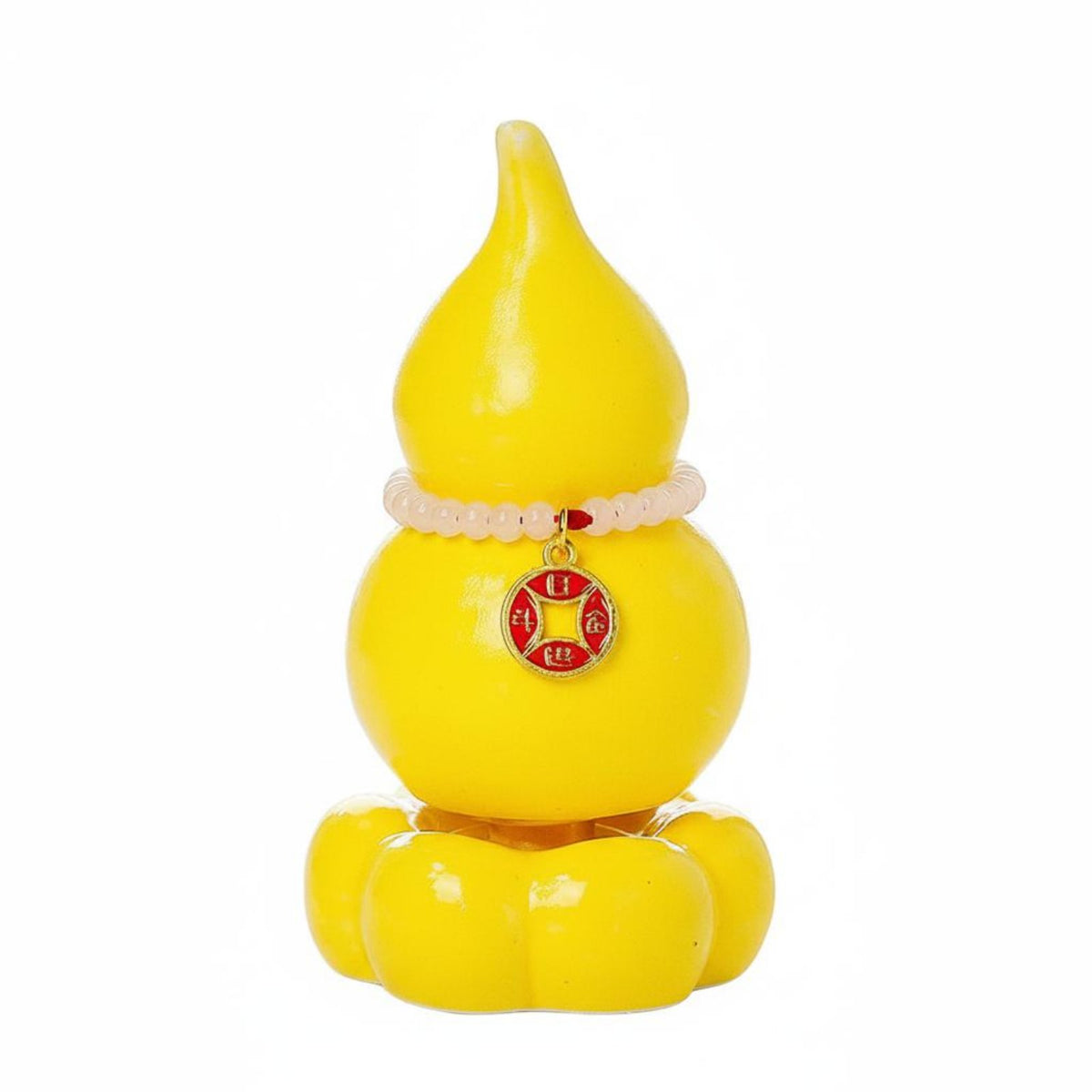 Ceramic Gourd Statue Cute Design Hulu Gourd Statue Good Luck Charm Chinese Fortune Calabash for Living Room