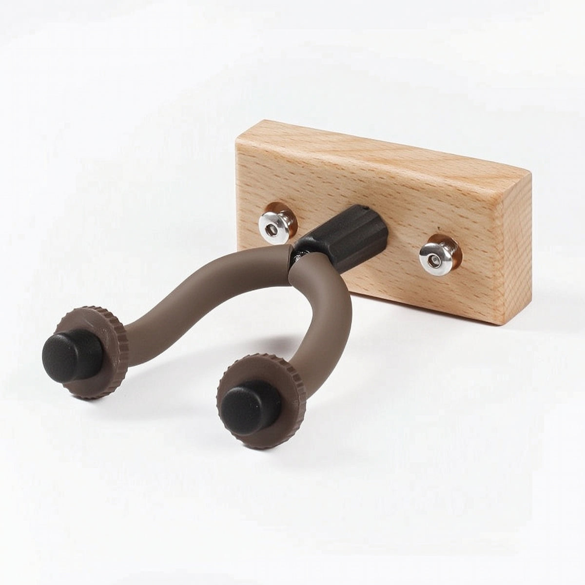 Drillno-Drill Wooden Guitar Wall Hanger Shielding Guitar Wall Mount with Wooden Base Secure Sturdy for Musicians, Home Storage