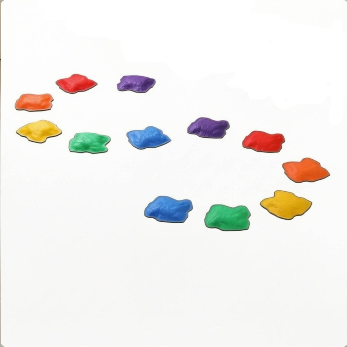 12 Pieces Sensory Stepping Stones Colorful Kids Stepping Stones Stackable