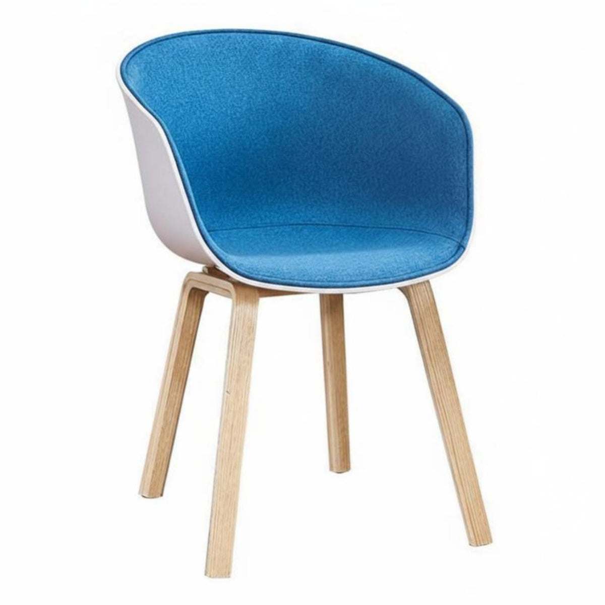Single Paddinged Seat Modern and Aesthetic Upholstered Shell Chair Soft Upholstery Breathable Textile for Homeowners