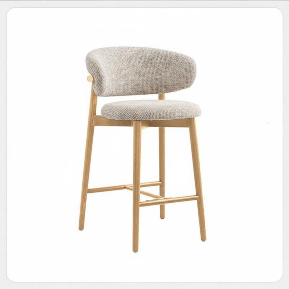 High Stool with Backrest Italian design Bar Chair Modern Minimalist Design Anti-Slip Base for Interior Designers, Restaurant