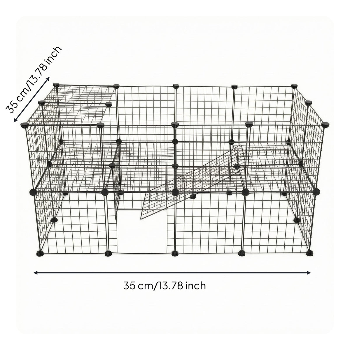 36 Pieces Wire Mesh Pet Fence Modular Door Panel Pen Sturdy