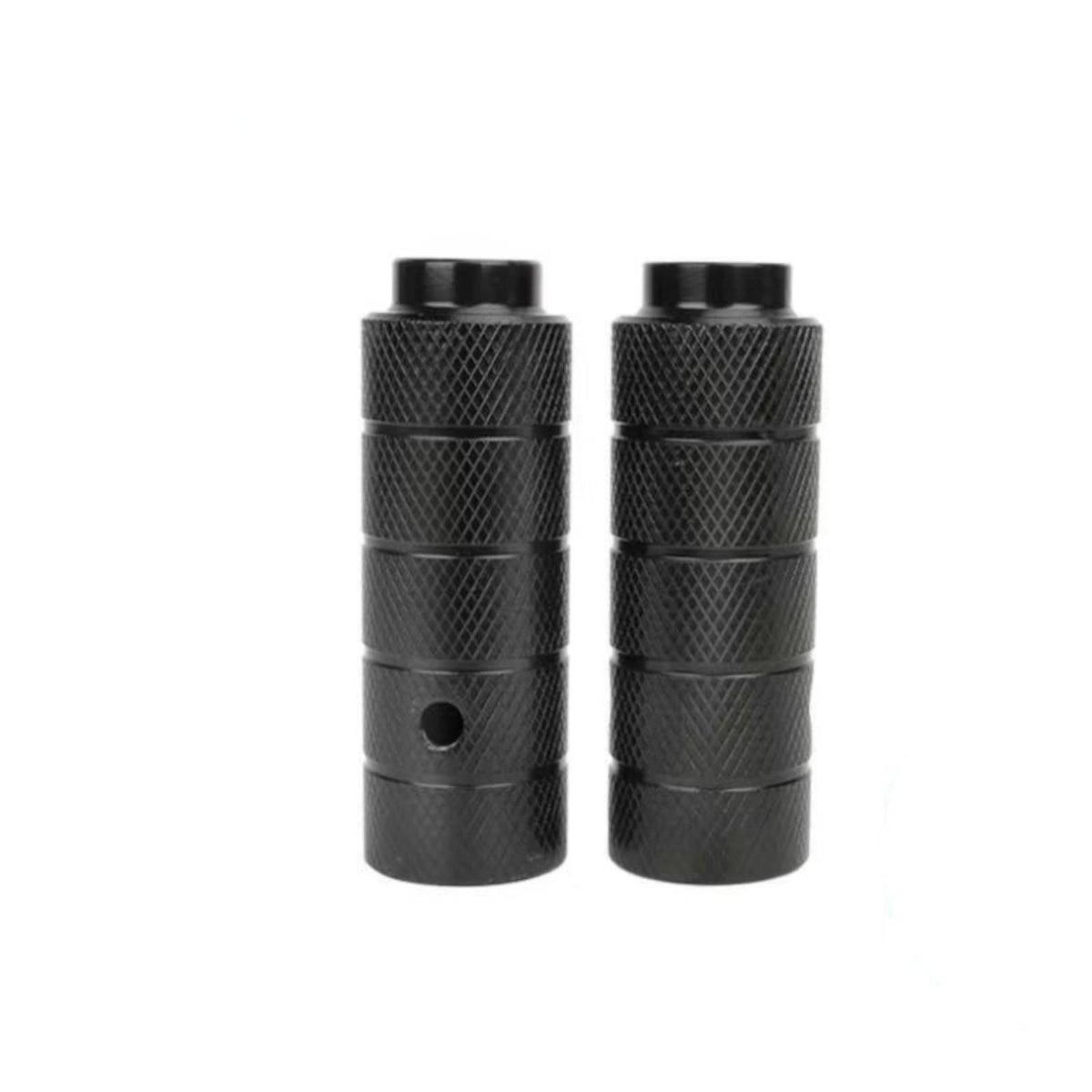 Knurled Foot Pegs with Axle Mount Threaded Bike Rear Pegs Secure Footrests Anti-Skid for Cyclists