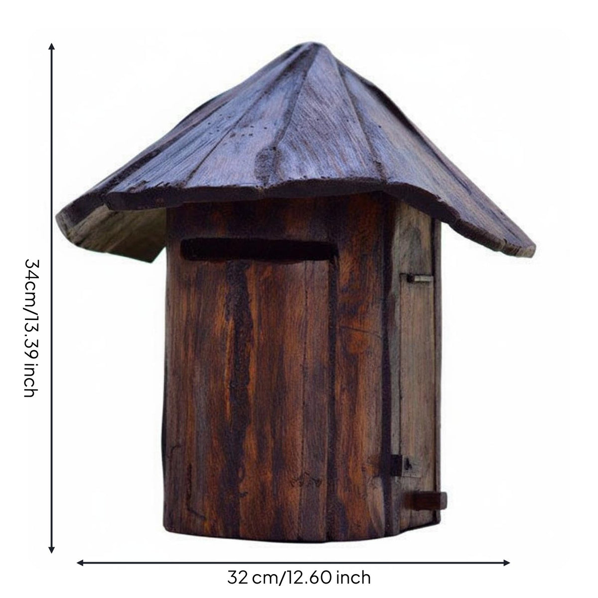 Wooden House Mailbox Rainproof Retro Mailbox Country Design