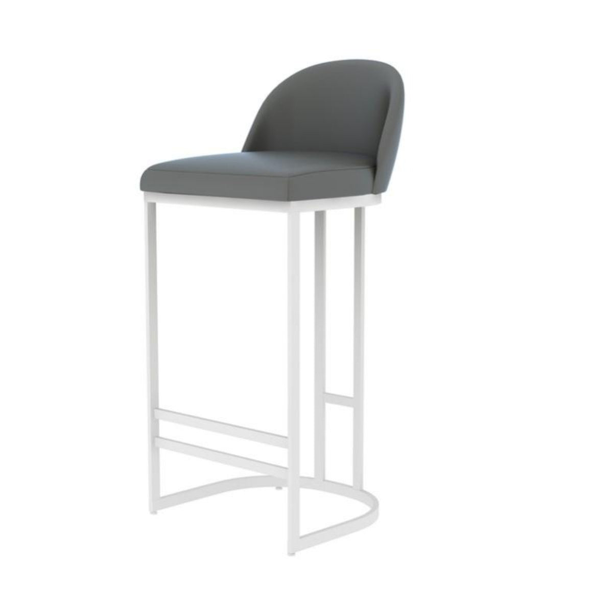 Upholstered High-Back Stool with Backrest Home Furnishing Minimalist Design