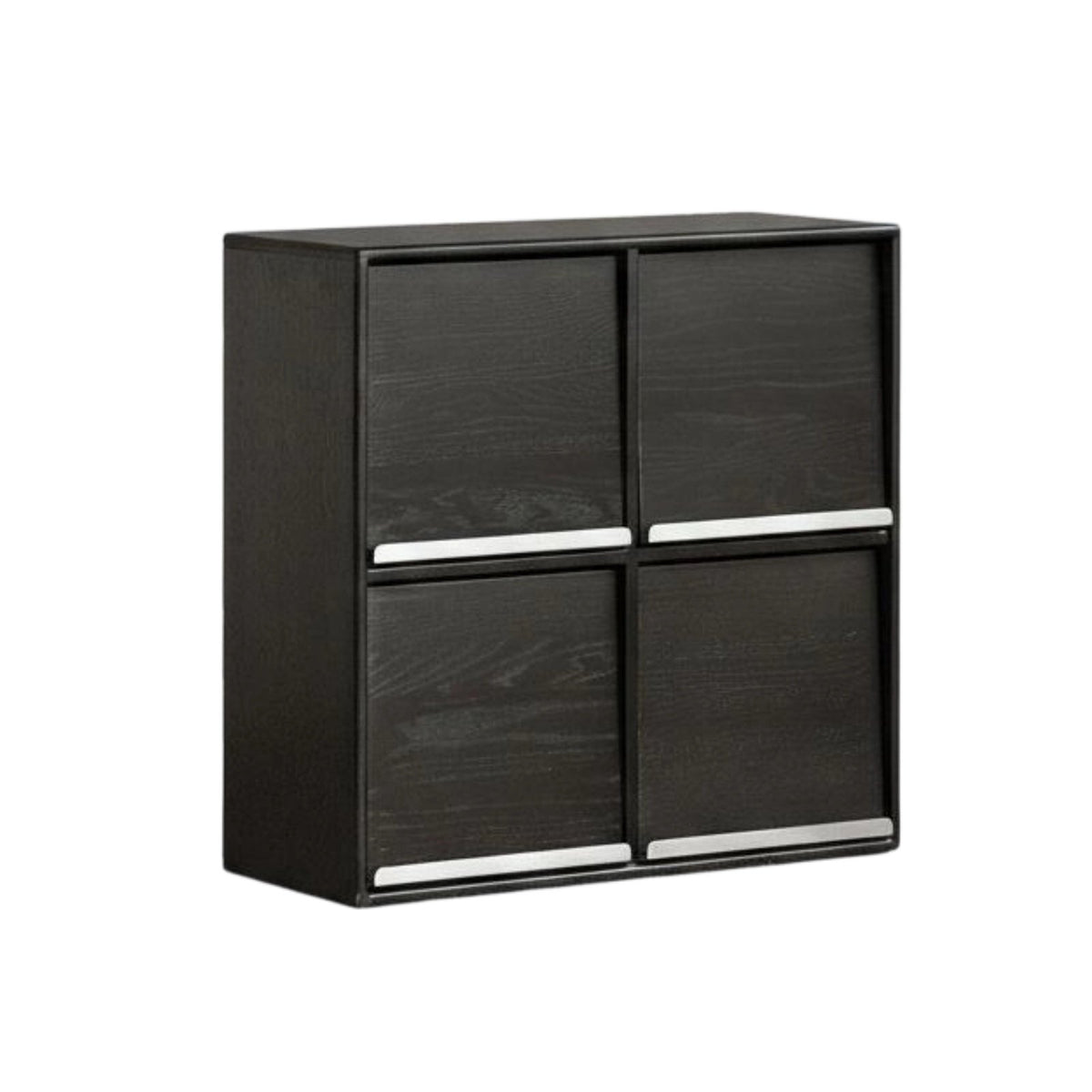 Multi-Compartment Shelf Modernist Design Low Height Shelving Unit Full Wood Construction Versatile Design for Homeowners, Study