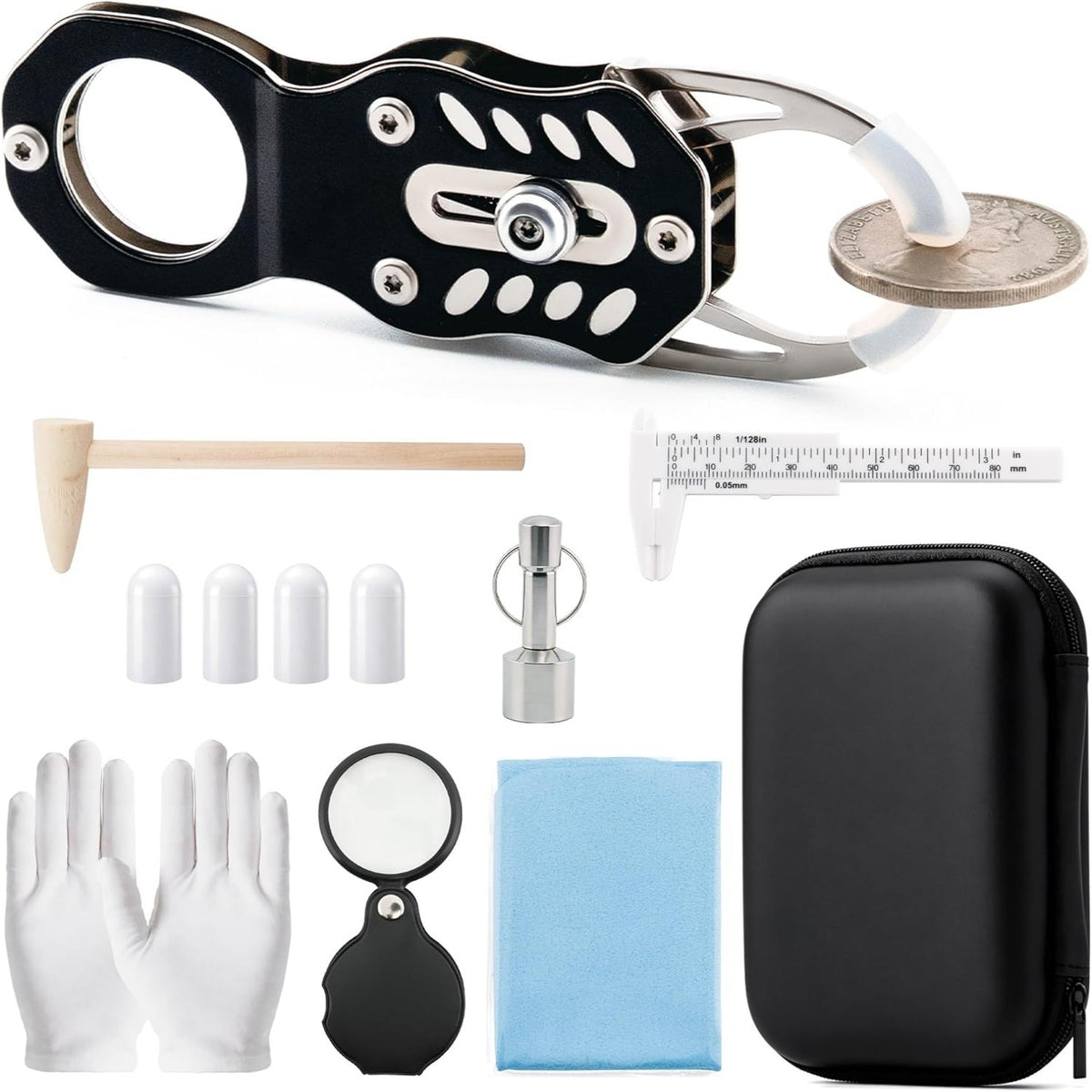 Coin Positioning Test Kit for Resonance Testing and Size Verification of Gold and Silver Coins