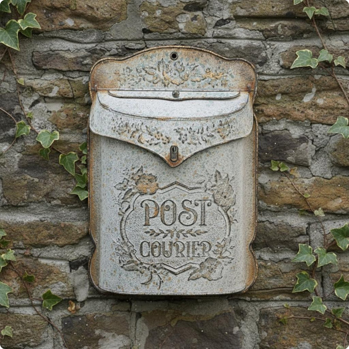 Retro Iron Mailbox Ornamental Vintage Wall Mailbox Large Capacity Decorative Post Box for Garden