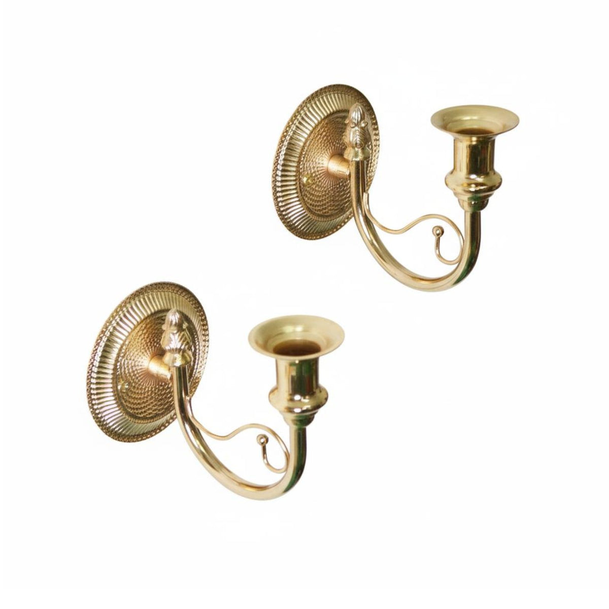 2 Pieces Metal Wall Candle Sconce Holders Textured Wall Candle Sconces Decorative for Living Room, Hallway
