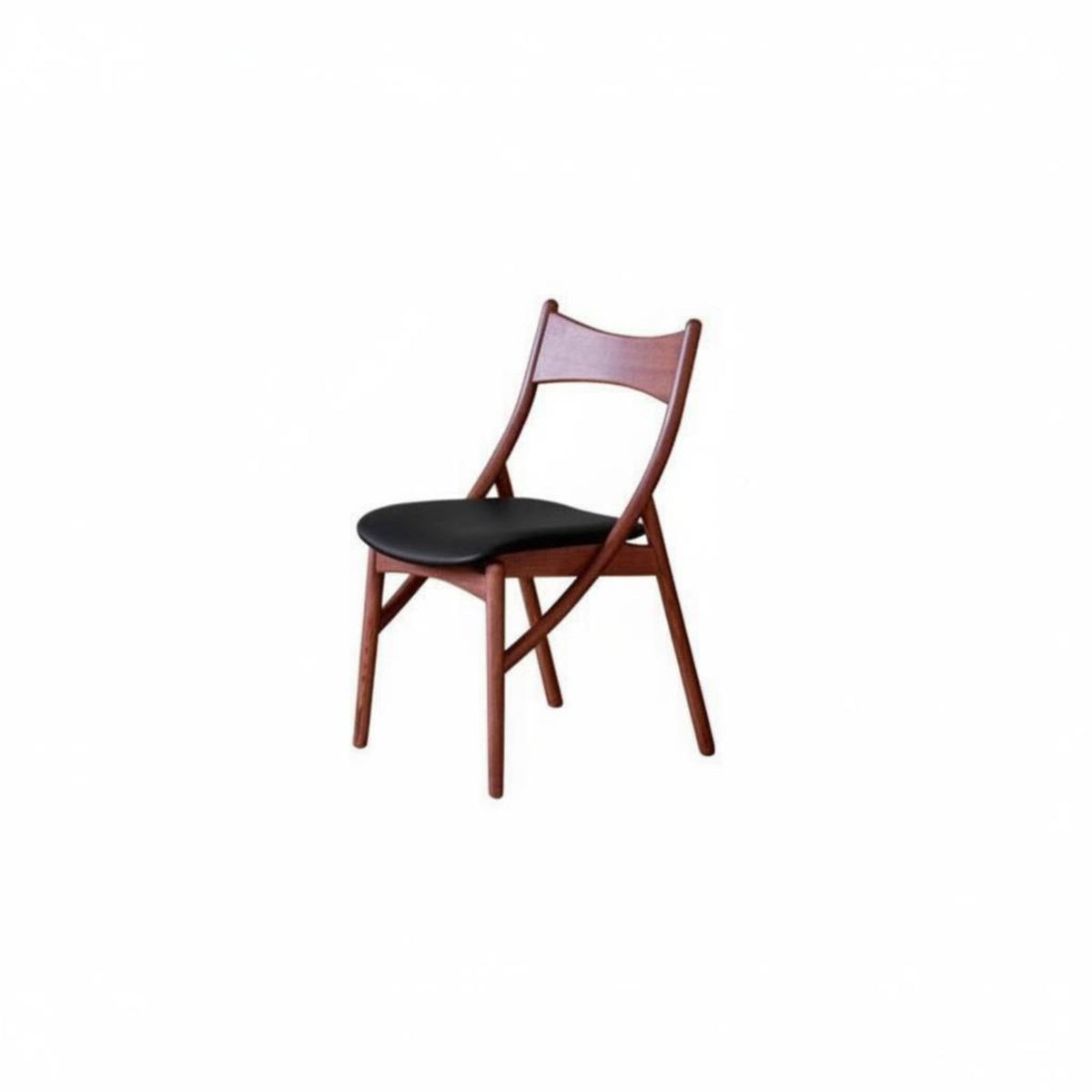 Feline Protruding Backrest-Shaped Rprotruding Backrest-Shaped Chair Vintage and Design Feature Seat Sturdy Wood Legs Stable